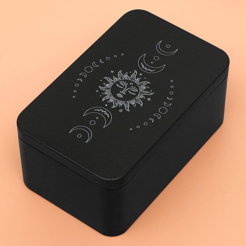 Playings Cards Box Trading Card Case Tarots Storage Can Card Organizers Card Case Empty Metal Storage Box for Game Cards
