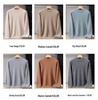 Men's 12-Gauge Double-Layer Cashmere Sweater, Half-High Collar, Long-Sleeve, Business Casual, Warm Knitted Base Layer