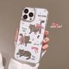 Bowknot Kitten Cartoon Hard Case for iPhone 12, 13, 14, 15PRO, 16PRO