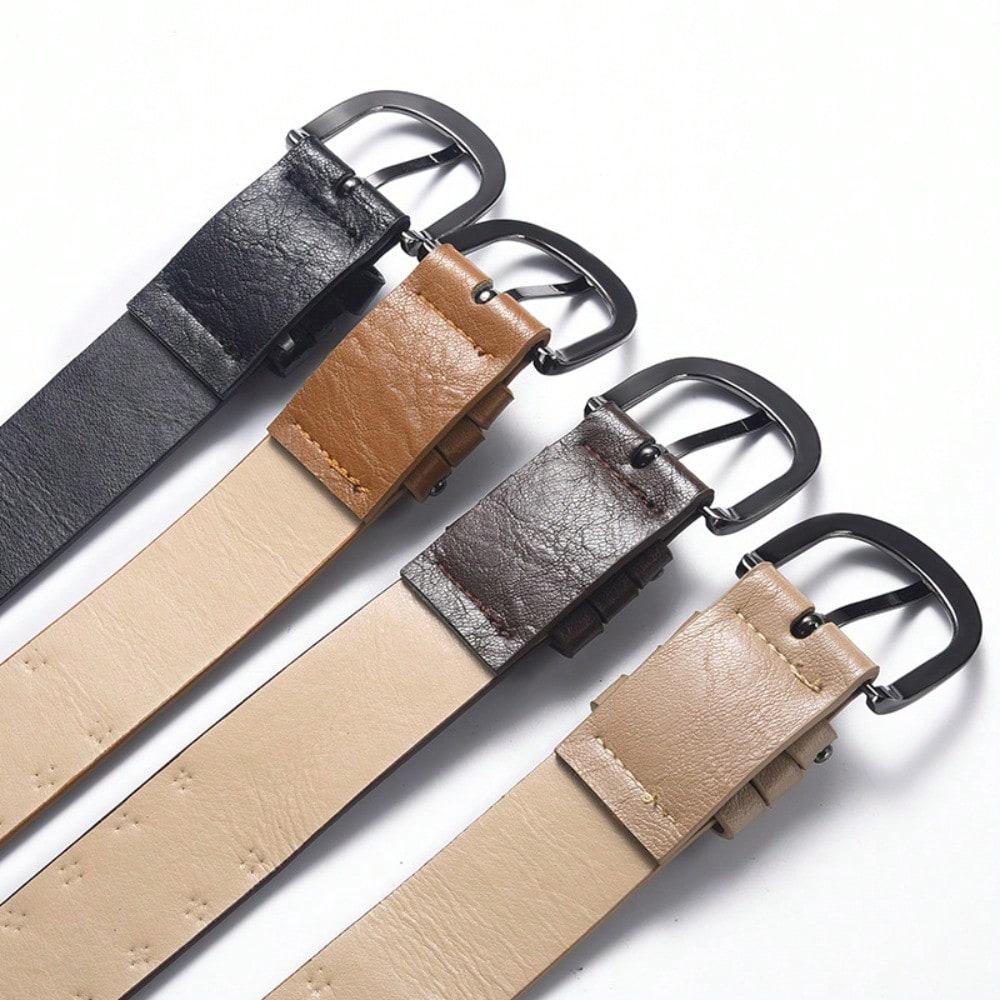 Double row rivet pin buckle women's belt retro punk decorative jeans fashion European and American style black
