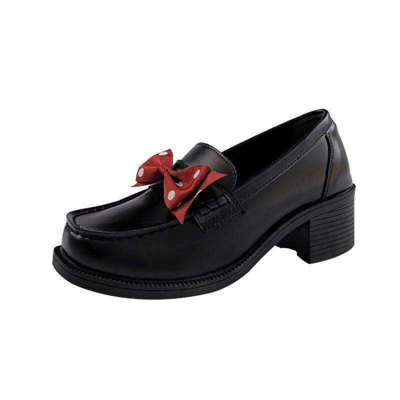 New sweet grandma shoes microfiber leather material Beijing college style authentic uniform shoes summer new