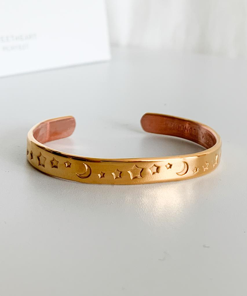 Sabona London G7 Gold Plated Celeste Copper Bangle