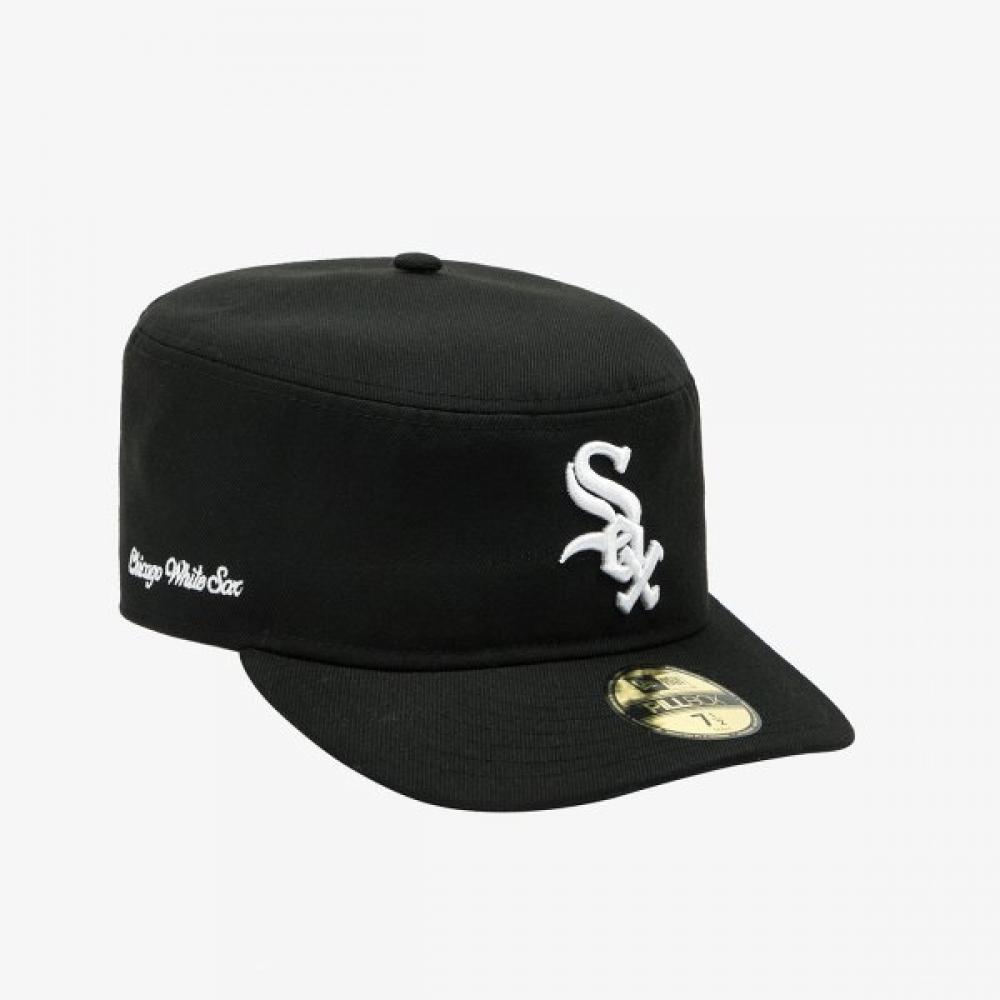 Czapka New Era Chicago White Sox Fitted z prostym daszkiem Czarna 14881450