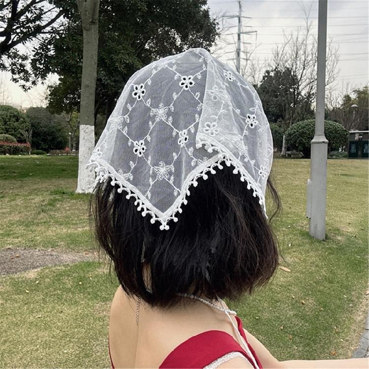 Soft and Comfortable Lace Hair Bandanas for Women Bohomian Flower Hair Scarf