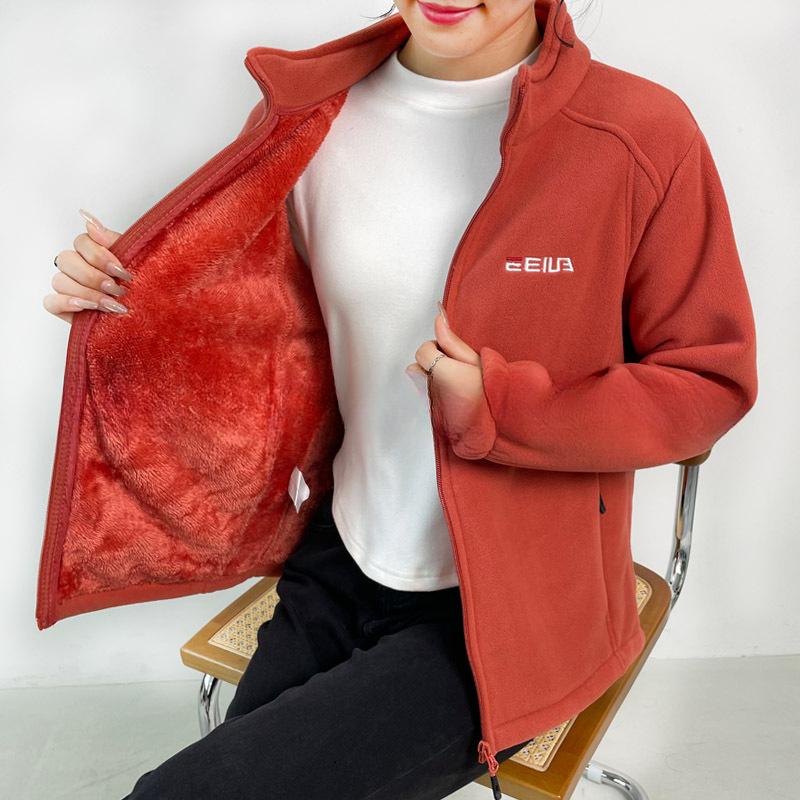 Women's Plus Velvet Thickened Polar Fleece Spring, Autumn and Winter Outdoor Cover Women's Windproof and Warm