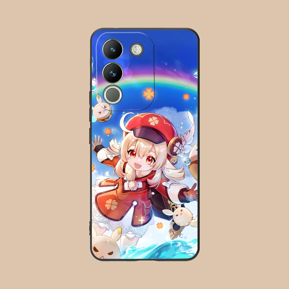 Game GI Klee Mobile Phone Case for VIVO V60 V50 V40 V30 V29 V27 V25 V23 Pro Lite 5G Colorful Printing Cover Cover Pretty Luxury