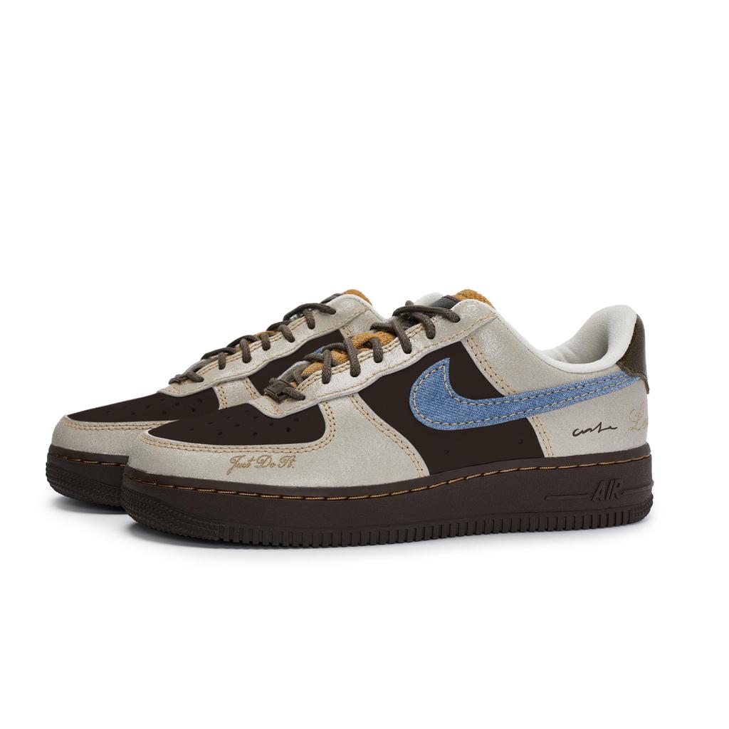 Nike Air Force 1 Skateboard Shoes Unisex Low top Coffee/Blue HQ3458-142(Team80-S-BOX)