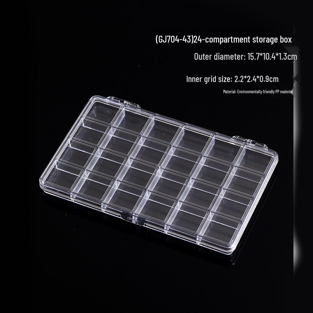 Aufbewahrungsbox für Nagelkunst & Schmuck mit 28, 24 & 10 Fächern - Perfekt für künstliche Nägel zum Aufdrücken und Werkzeuge