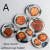 6 Pieces / Set Creative Resin Pine Coaster Heat Resistant Meal Mat Drink Mat Tea Coffee Coaster Waterproof And Antiskid