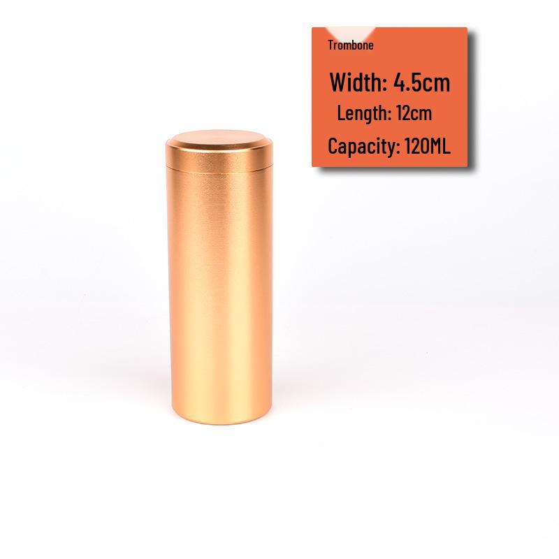 Mini Aluminum Alloy Sealed Tea Can - Compact Metal Storage for Loose Leaf Tea