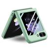 For Samsung Galaxy Z Flip 5 5G Case Ultra Thin PC Skin Feeling Solid Color With Temper Glass Full 360 Degree Cover For Z Flip5