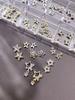 1Box(60pcs) Diamond-encrusted Five-pointed Star Alloy Nail Art Jewelry Decoration