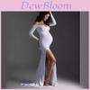Cotton Maternity Dress With V Neck And Slit Hem For Pregnant Women Summer Street Style