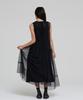 Reve Hearted Layered See-Through Dress - Black