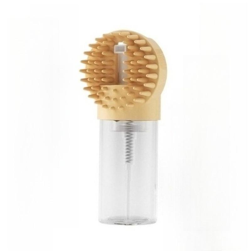 

1pcs Pet Bath Brush Silicone Foam Bathing Brush Dog Cat Grooming Massage Brush Multi-Function Pet Cleaning Tool жовтий
