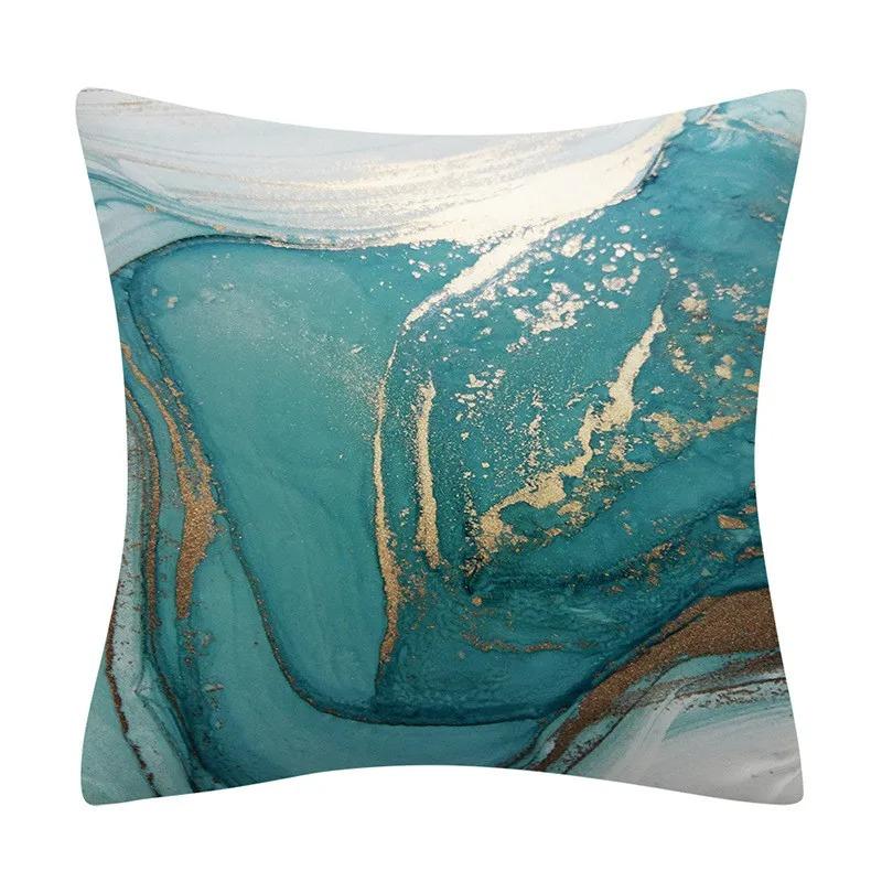 Federa per Cuscino Decorativa Turchese Arte Astratta Federa per Cuscino a Strisce Divano Camera da Letto Auto Cuscino da Lancio