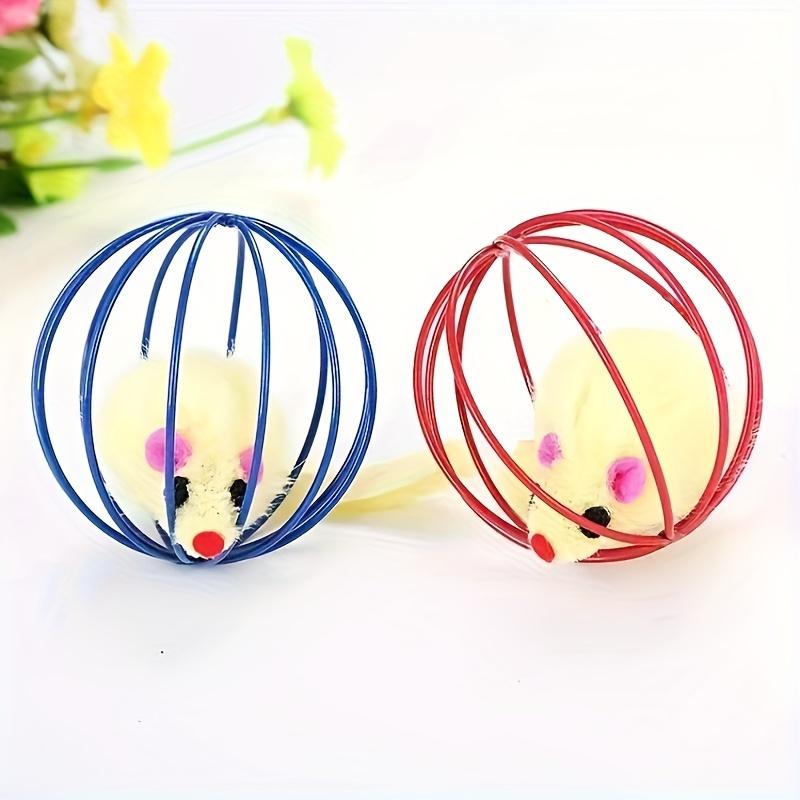 Interactive Cat Toy with Moving Mice - Durable Fabric, Artificial Feathers,Medium Breed Recommended, Playful Cat Toy|Colorful Cat Toy