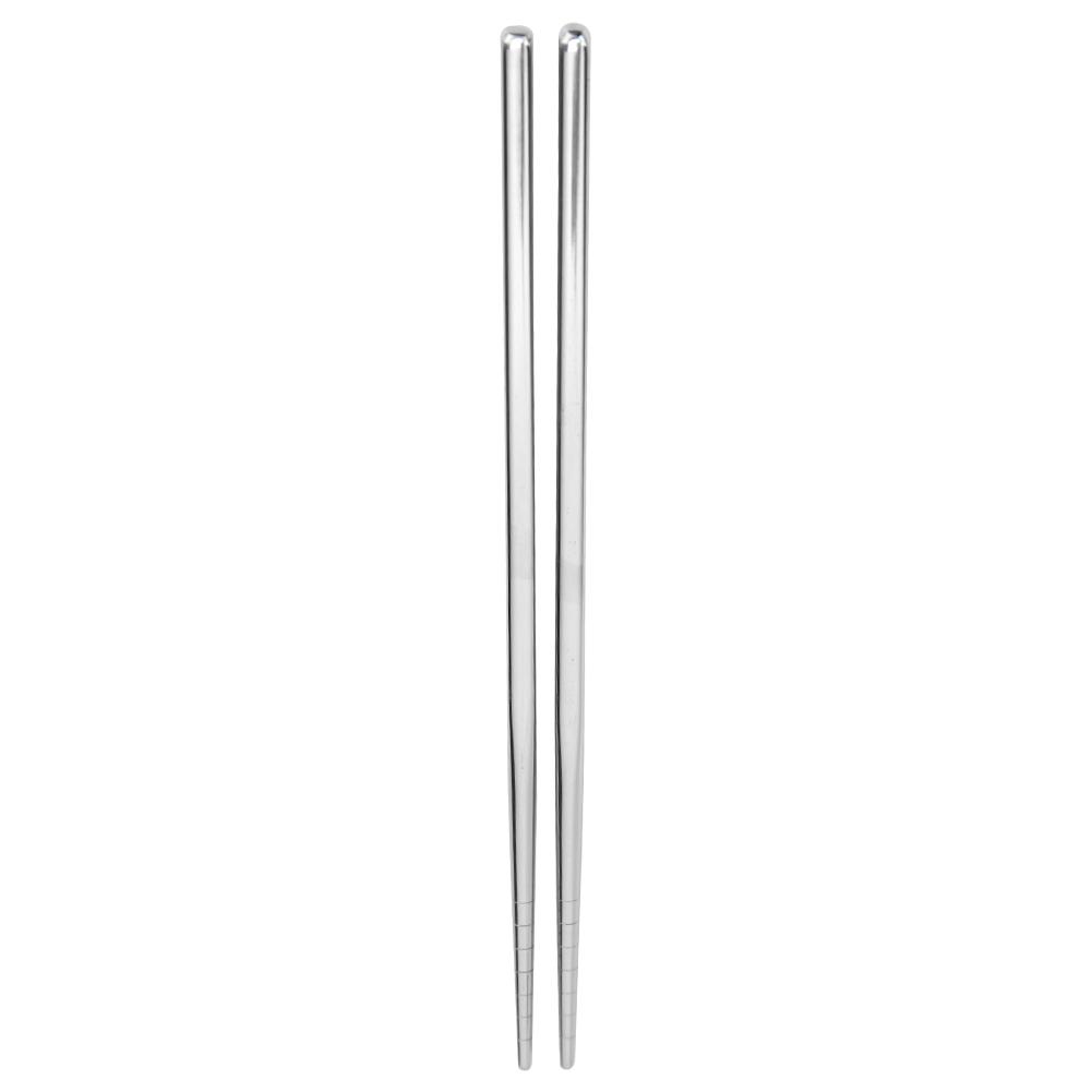 1Pair Chinese/Korean Chopsticks Non-Slip Stainless Steel Chop Sticks Reusable Food Sticks Kitchen Sushi Sticks Tableware