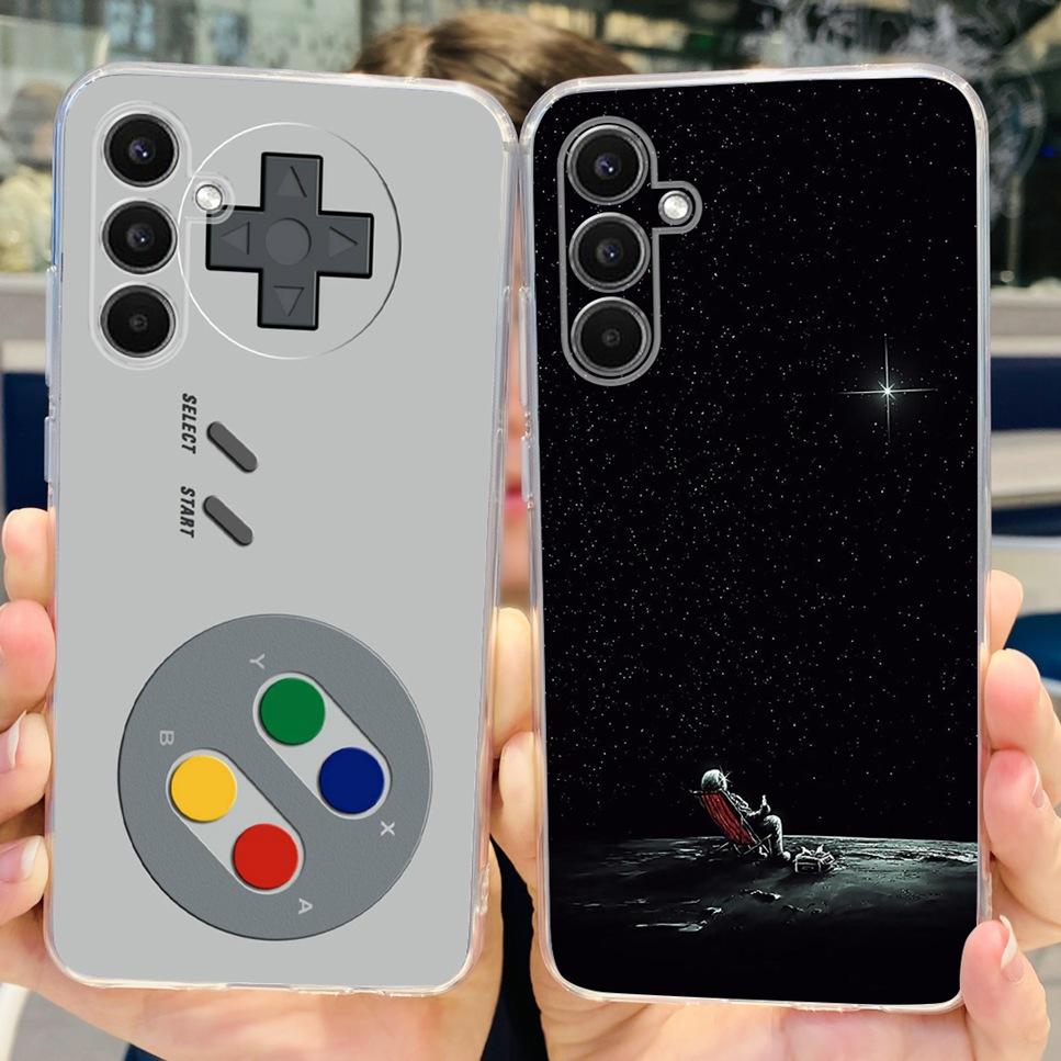 Case For Samsung Galaxy A34 5G 6.6"Cute Cat Astronaut Soft Silicone TPU Cover For Samsung A34 A34 5G Shockproof Phone Case Funda