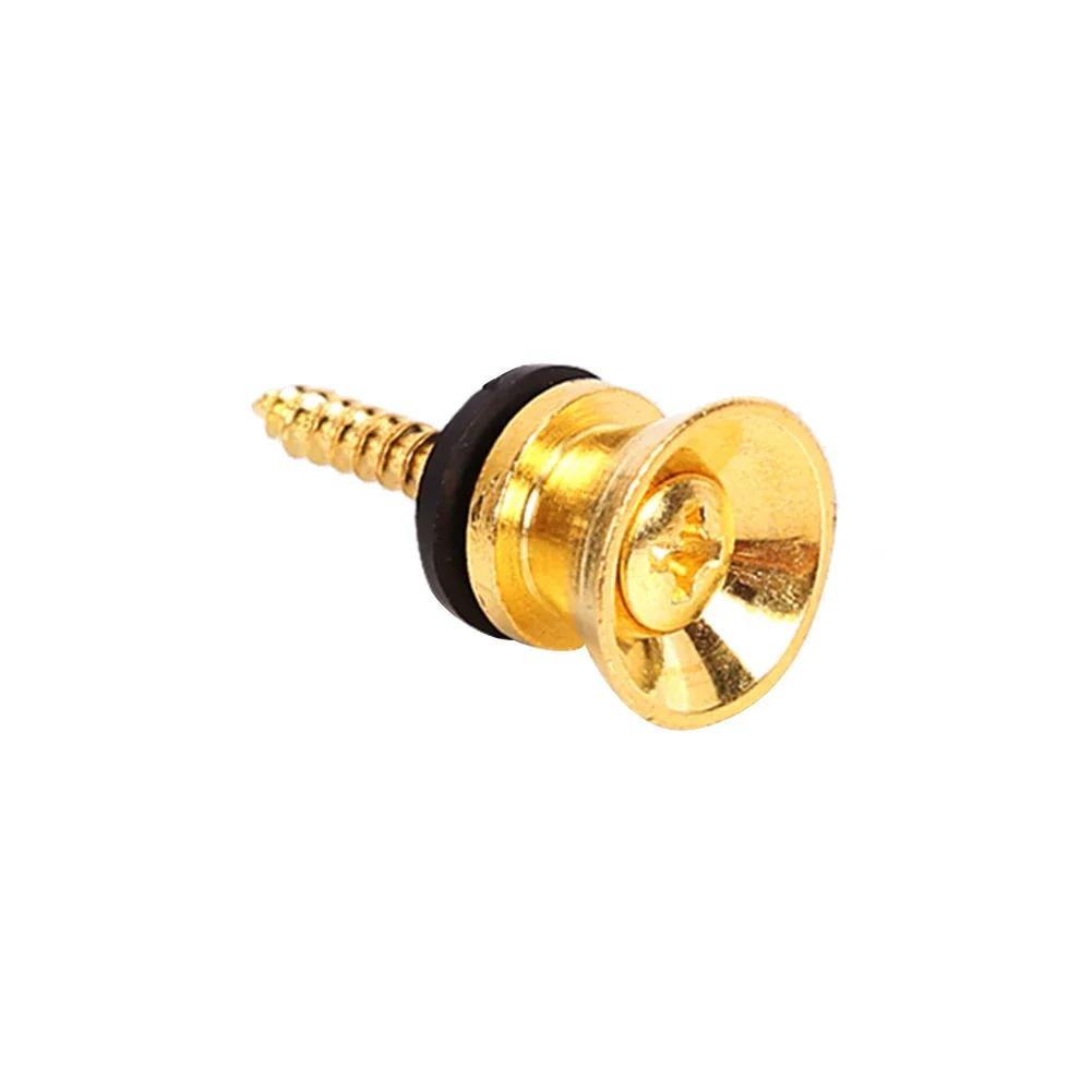 

2Pcs Metal Guitar Strap Button Strap Fixing Pin With Screw Lock Knob For Classical Guitar Secure Durable Strap Lock System золотий