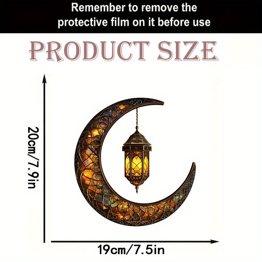 

1Pcs Ramadan Decoration Stars Wall Art Hanging Decor with Chain Vintage Garden Patio Decoration 2D Flat Retro Ornament
