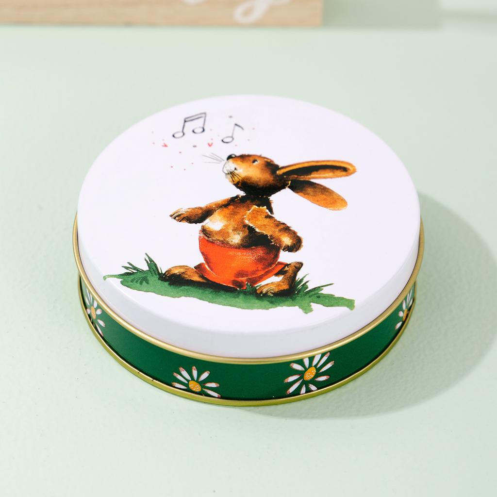 Easter Decorations, Creative Cartoon Bunny Candy Box, Tin Storage Box