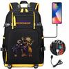 Game Moon Sun Print Backpack for Teens Students Boys Girls Casual Large Capacity Travel Daypack