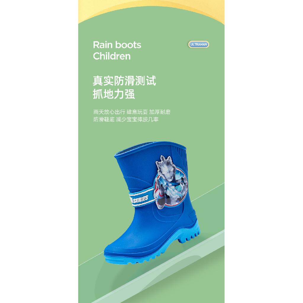 Tiga Children's Rain Boots Boys' Rain Boots Toddler Baby Lightweight Water Shoes Non-Slip Water Boots Kids' All-Season Rubber Shoes