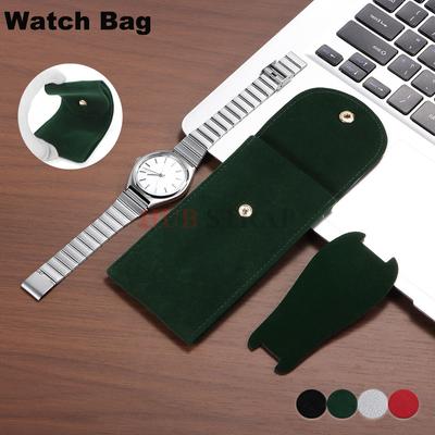 Flannelette Watch Bag White Black Green Red Watch Box Gift Box Travel Storage Case Durable Portable Watch Dust Protection Case