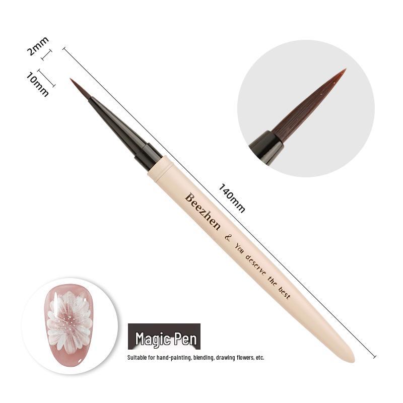 

Набор кистей для нейл-арта из нейлонового ворса - Стиль интернет-знаменитости, Металлическая длинная ручка, Кисти для прорисовки линий и геля