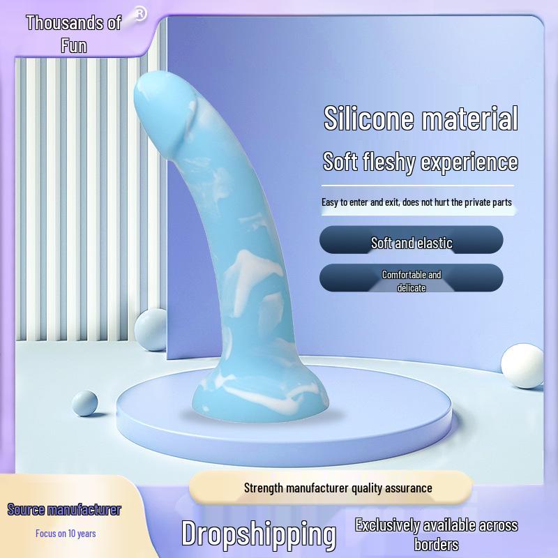 Thousand Hundred Fun Silicone Dildo - Female Erotic Toy for Anal Insertion & Masturbation