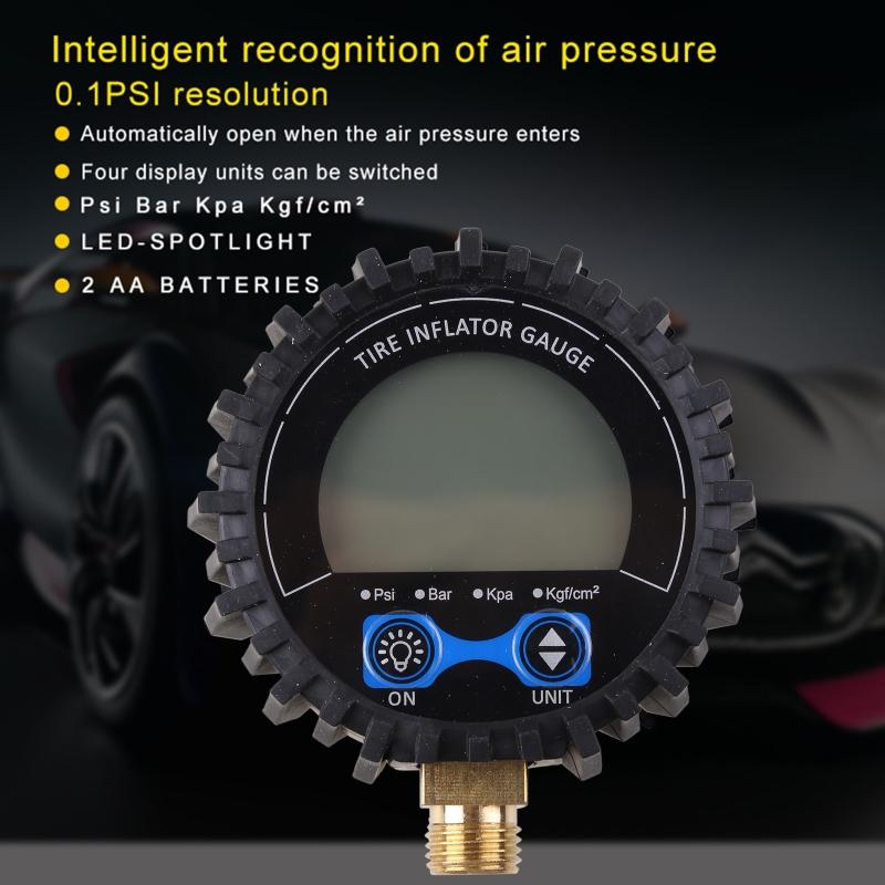 Buy Digital Gas Pressure Gauge with 1/4'' NPT Bottom Connector & Rubber
