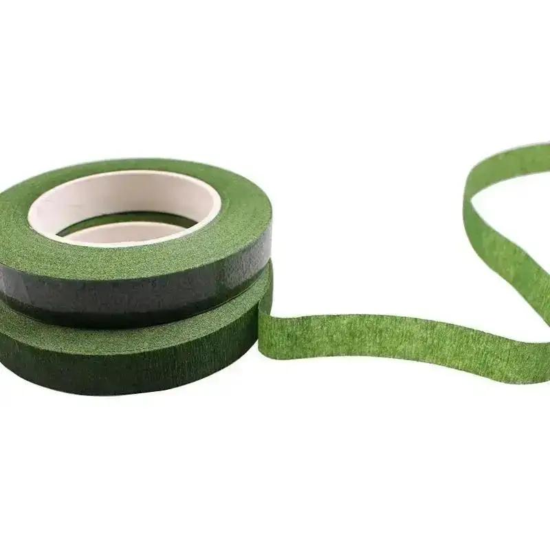 

Brand New 2 Rolls 30M Self-adhesive Green Paper Tape Grafting Film Flower Stem Garland DIY Craft Rayon Flowers Wholesale 13mm