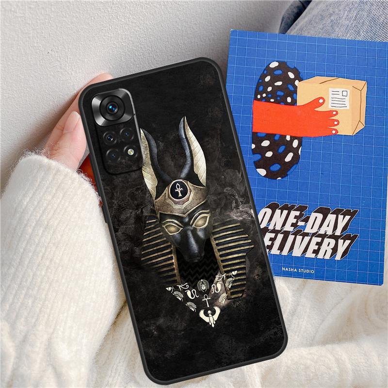 Egypt Nefertiti Anubis Ankh Funda For Xiaomi Redmi Note 11 9 10 12 13 14 Pro 9S 10S 11S 12S Redmi 13C 10C 12C 14C Case