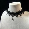 Sexy Lace Bowknot Choker Necklace for Women Gothic Collar Vintage Elegant Black Wired Short Chain Fashion Jewelry