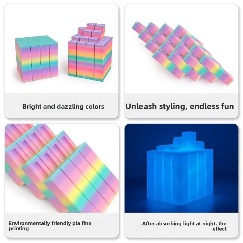 3D Printed Cube Fidget Toy Cube Stress Relief Cube Rotating Stress Relaxing Toy Desktop Decoration Decompression Toy Premium Quality
