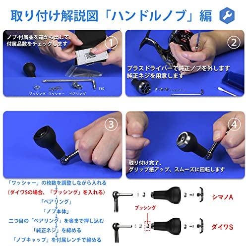 Gomexus C27 Reel Handle Knob, Replacement Cork 27mm Knob for Daiwa Type S and Shimano Type A Caldia Handles, Spinning and Baitcasting Reels, Bass Fish