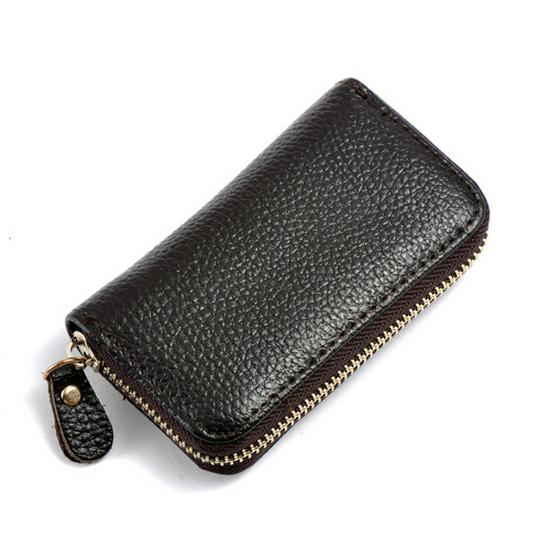 Multifunctional Genuine Leather Men's Card and Key Holder with Women's Coin Purse - Ideal Real Estate Gift