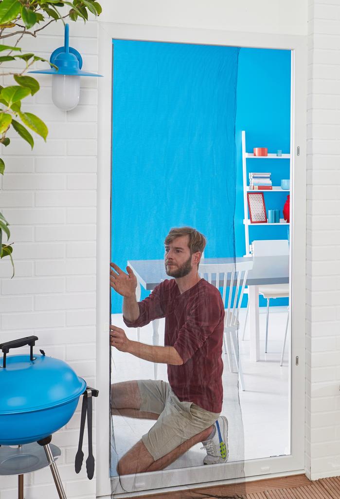 Tesa Mosquiteiro de Porta com Velcro Rede para Porta de Varanda Branca 1,2X2,5M