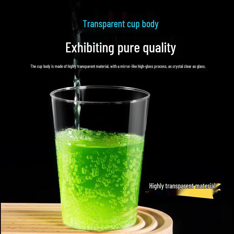 300ml Disposable Hard Plastic Cups (100 Pcs)