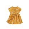 Cross-Border Malwee Girls' Dress Summer New Style European and American Style Round Neck Short-Sleeved Kidsren's Princess Dress