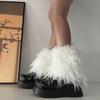 Fuzzy Faux Furs Leg Warmers Furs Heels Long Boots Cuffs Cover Has Elastic One Pair Carnivals Boot Cover Y2K JK Uniform
