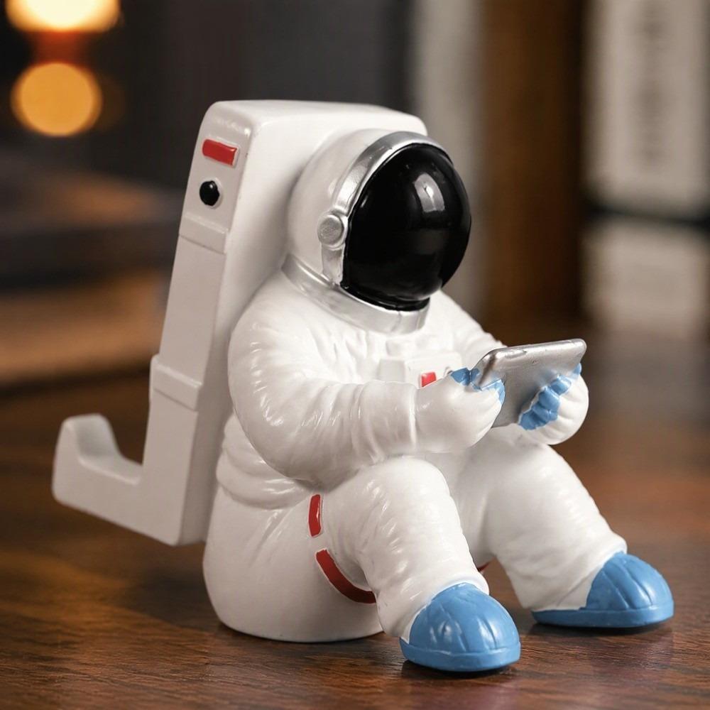 2 Size Astronaut Phone Holder Resin Astronaut Phone Stand Cute Desk Phone Holder Desktop Use