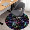 1pc Floral Butterfly Round Chair Mat Area Rug - Non-Slip, Floor Mat for Office, Bedroom, and Indoor Decor -1002169
