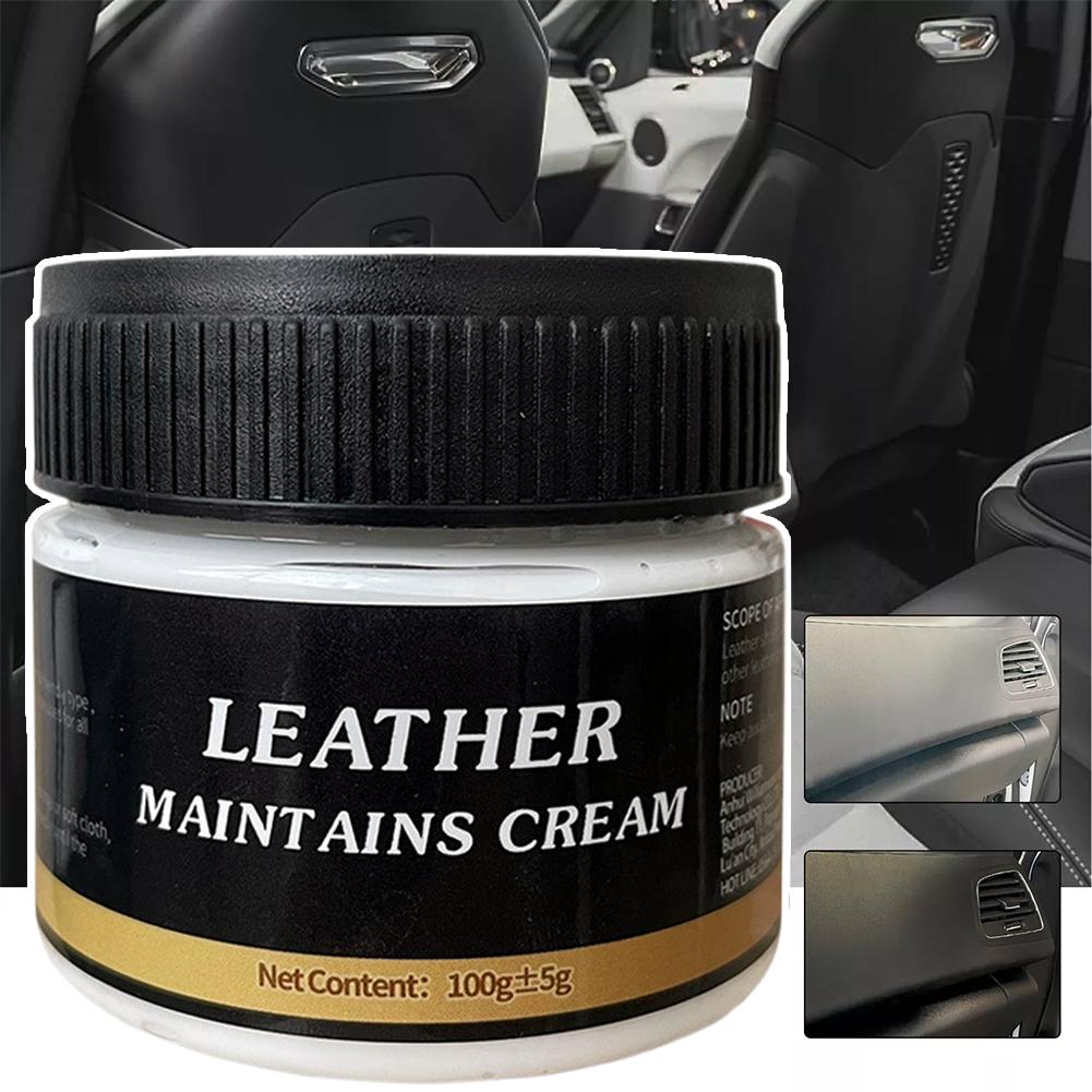 100g Multi-purpose Leather Cream Conditioner Interior Leather Polishing Cream Leather Care Essence Oil Car Care Maintenance