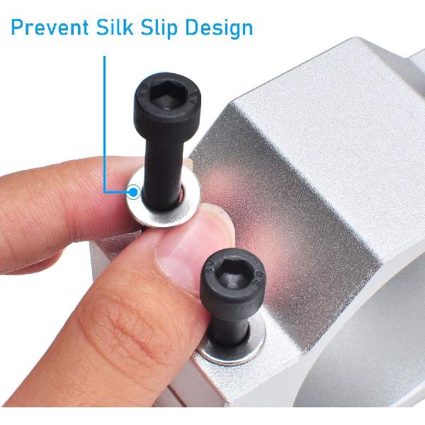 Aluminum CNC Spindle Motor Mount Bracket Clamp with Screws 52mm Diameter, Silver Spindle Mount Bracket
