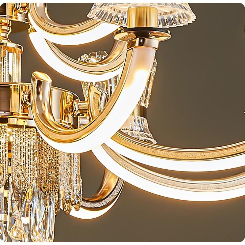 Lampadario di Cristallo Luce Soggiorno Moderno Semplice Atmosfera Camera da Letto Sala da Pranzo Luce Lampadario Soggiorno
