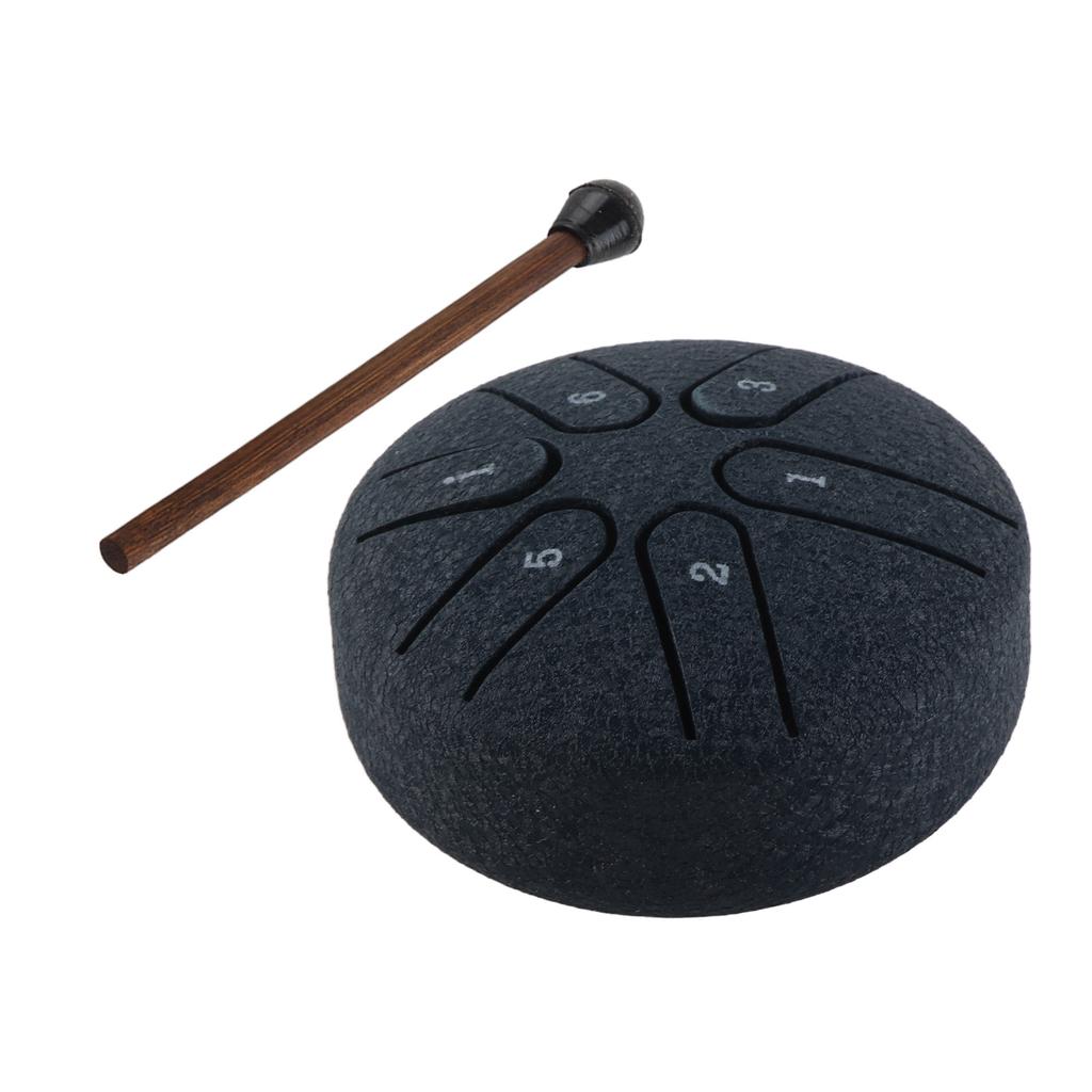 Handpan Davul Profesyonel Mini 6 Nota Endişesiz Dil Davulu Perküsyon Enstrümanı Baget ile