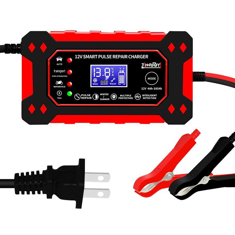 12V 6A Smart Pulse Lead-Acid Battery Charger for Car and Motorcycle