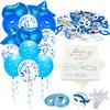 Set of Communion Decorations 60 Wooden Fish 14 Balloons 40 Napkins — Communion Decorations, Wooden Fish, Latex Balloons